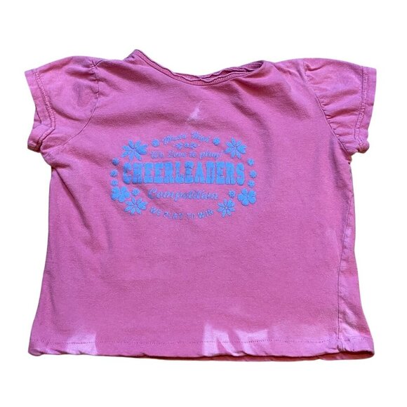 90s/Y2K‎ Mudd Cropped Pink Cheerleaders Baby Tee Medium - Picture 1 of 6